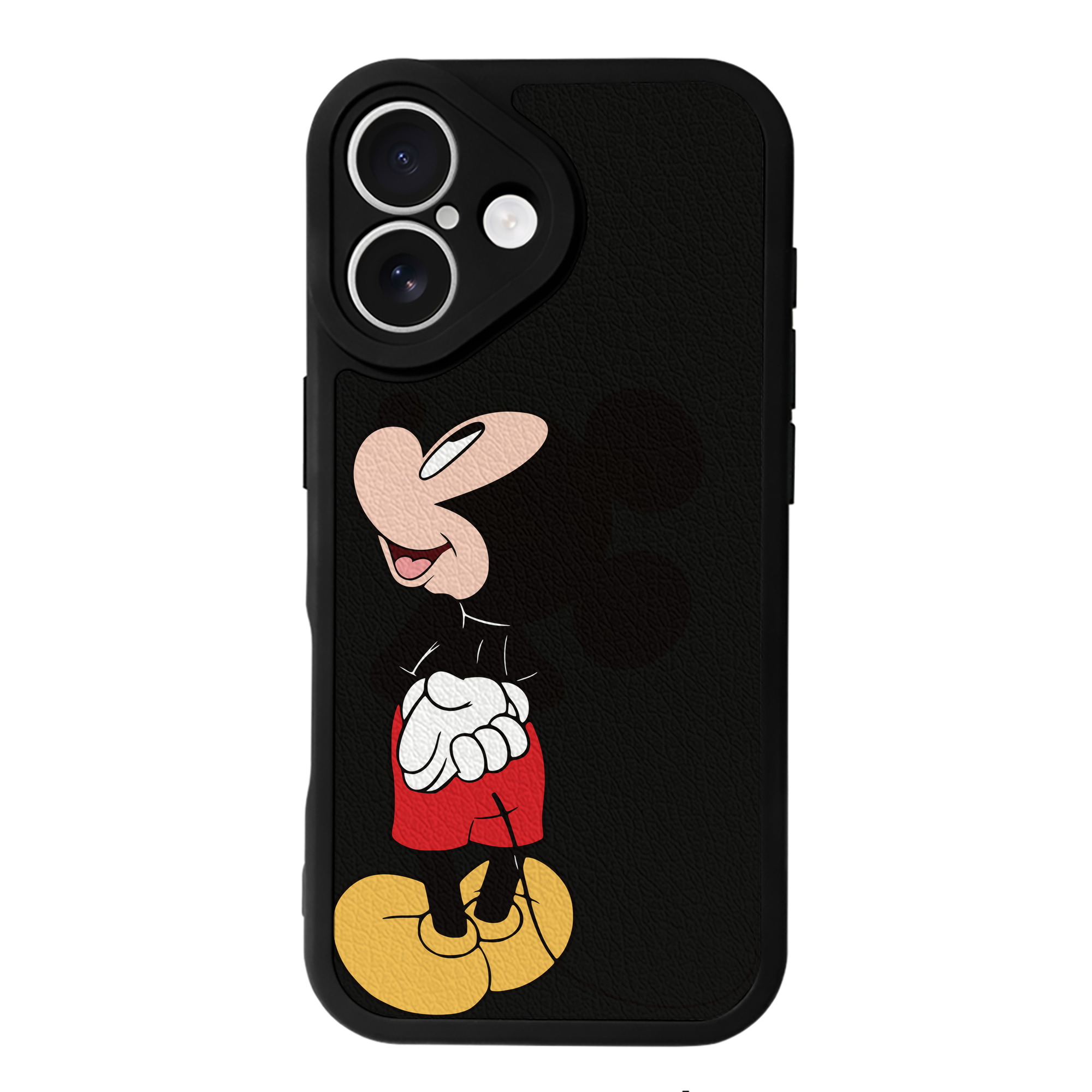 （画像用） ミッキーマウス Mickey Mouse 【iPhone 16シリーズ対応】シリコンスマホケース（レザー調） 材質：シリコン